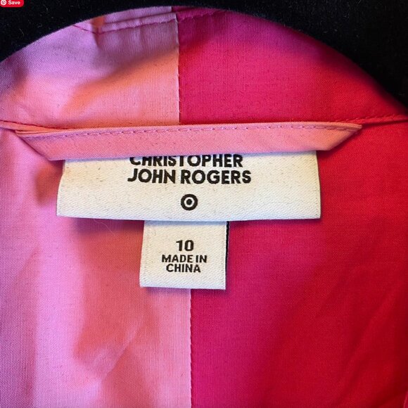 CHRISTOPHER JOHN ROGERS || TWO TONE SHIRT DRESS - Picture 3 of 4